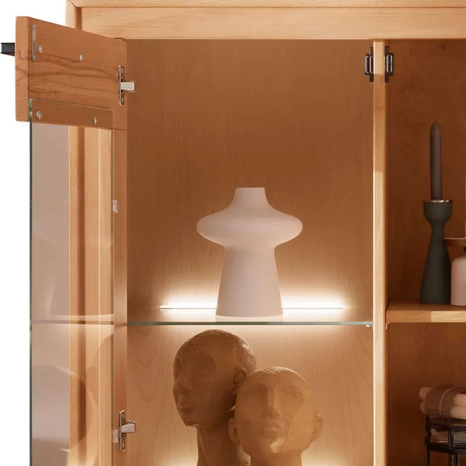 Wohnwand Möbelset aus Massivholz - Sarosca (vierteilig)^Wohnen