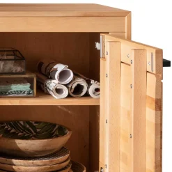 Wohnwand Möbelset aus Massivholz - Sarosca (vierteilig)^Wohnen