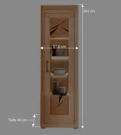 Wohnwand Möbelset aus Massivholz - Sarosca (vierteilig)^Wohnen