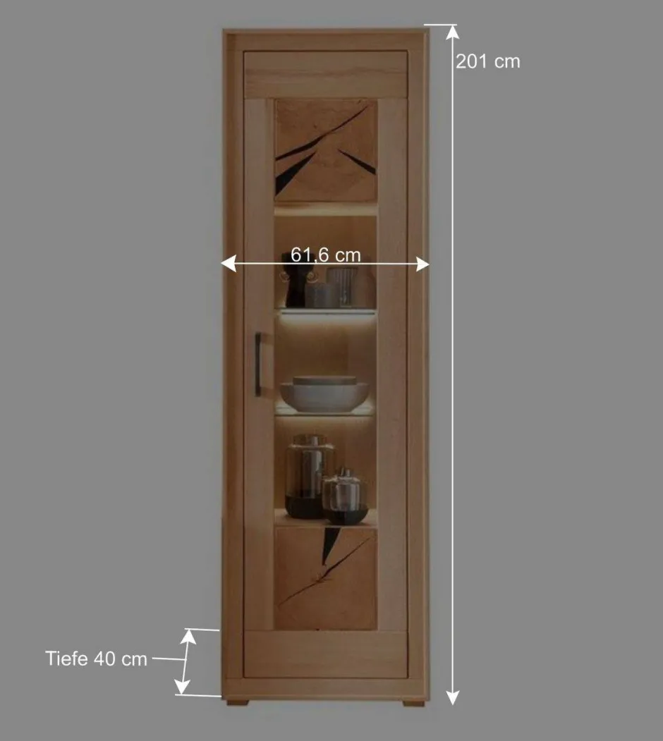 Wohnwand Möbelset aus Massivholz - Sarosca (vierteilig)^Wohnen