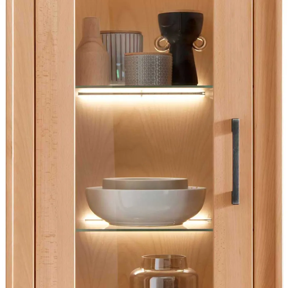 Wohnwand Möbelset aus Massivholz - Sarosca (vierteilig)^Wohnen