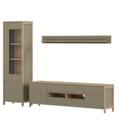 Wohnen Wohnwand Möbelset in Eukalyptus - Promo (dreiteilig)