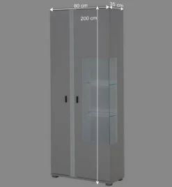 Wohnwand mit LED Licht Möbelset - Tirol (vierteilig)^Wohnen Hot