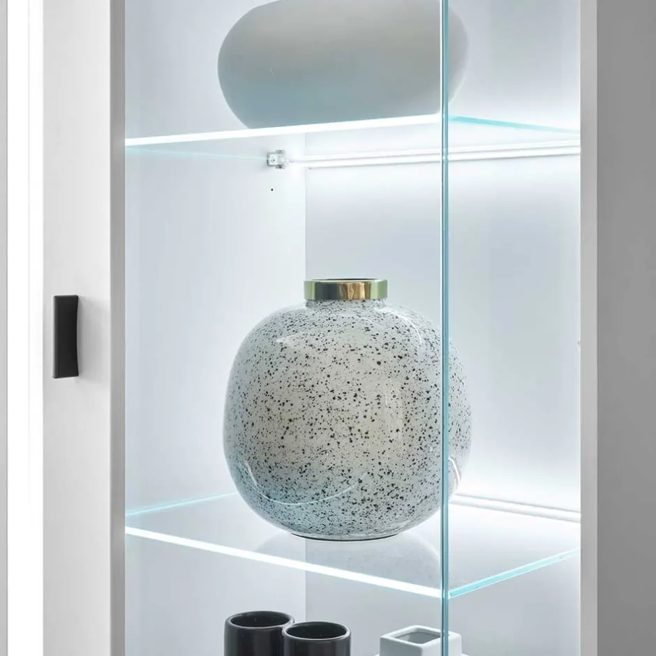 Wohnwand mit LED Licht Möbelset - Tirol (vierteilig)^Wohnen Hot