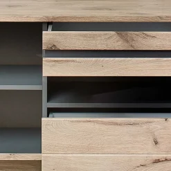 Wohnen Wohnwand Schränke im Holzdekor - Zelio (dreiteilig)