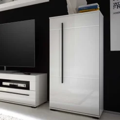 Wohnen Wohnwand Seitenschrank Jetongos in Weiß Hochglanz