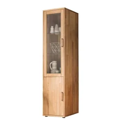 Wohnwand Standvitrine aus Holz - Teano^Wohnen Clearance