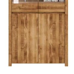 Wohnwand Vitrine Nadalia aus Wildeiche Massivholz^Wohnen Discount