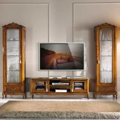 Wohnen Wohnwand Vitrinen & TV Board - Carlenna (dreiteilig)