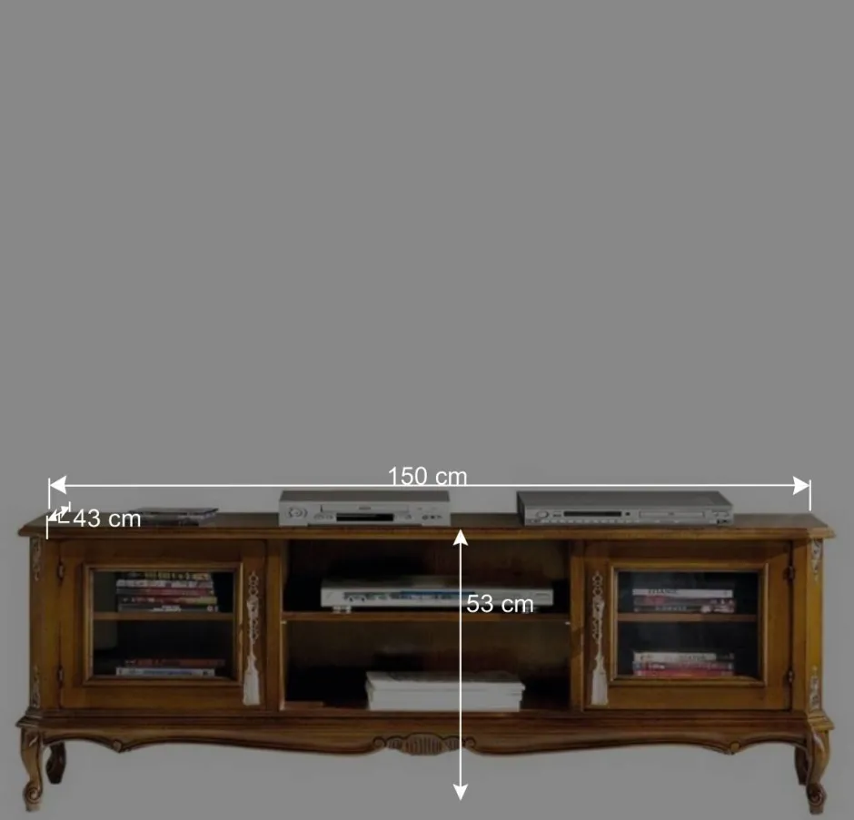 Wohnen Wohnwand Vitrinen & TV Board - Carlenna (dreiteilig)