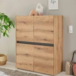 Wohnen Wohnwand-Kombination in Wildeiche - Colomania (dreiteilig)