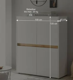 Wohnen Wohnzimmer Anbauwand 340 cm breit - Nonessia (fünfteilig)