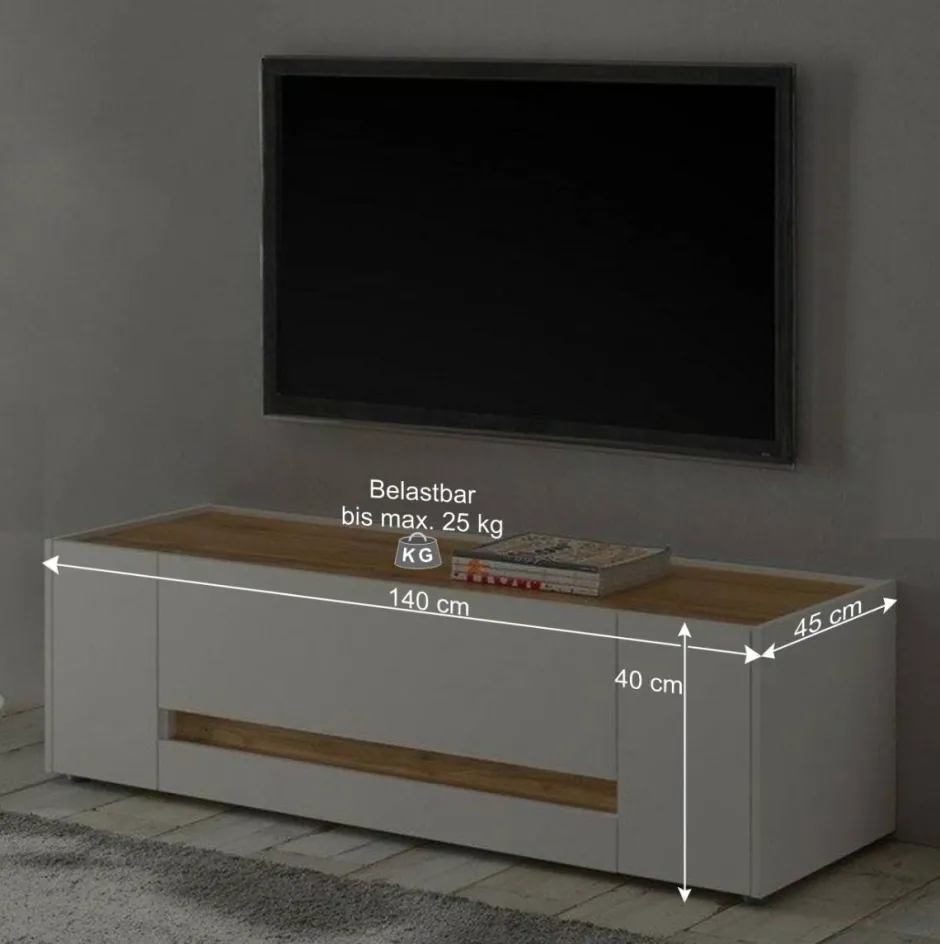 Wohnen Wohnzimmer Anbauwand 340 cm breit - Nonessia (fünfteilig)