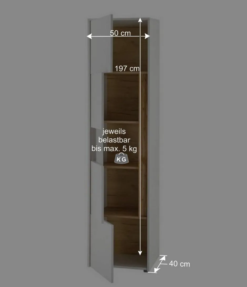 Wohnen Wohnzimmer Anbauwand 340 cm breit - Nonessia (fünfteilig)