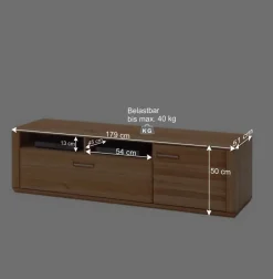 Wohnen Wohnzimmer Anbauwand Athias aus Kernbuche (dreiteilig)