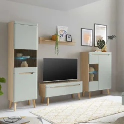 Wohnzimmer Anbauwand im Skandi Design - Armina (vierteilig)^Wohnen Clearance