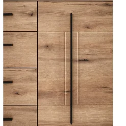 Wohnen Wohnzimmer Anbauwand in Eiche - Brocus (dreiteilig)