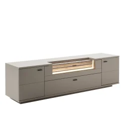 Wohnzimmer Anbauwand in Grau - Teorina (dreiteilig)^Wohnen Discount