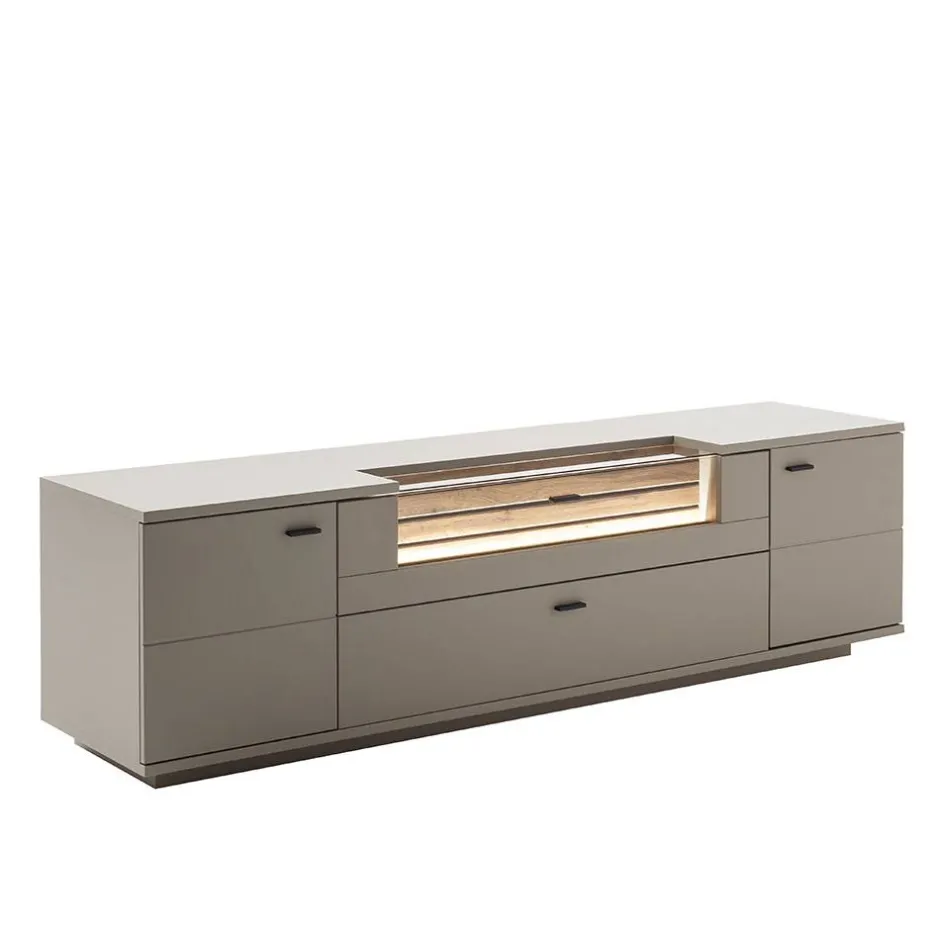 Wohnzimmer Anbauwand in Grau - Teorina (dreiteilig)^Wohnen Discount