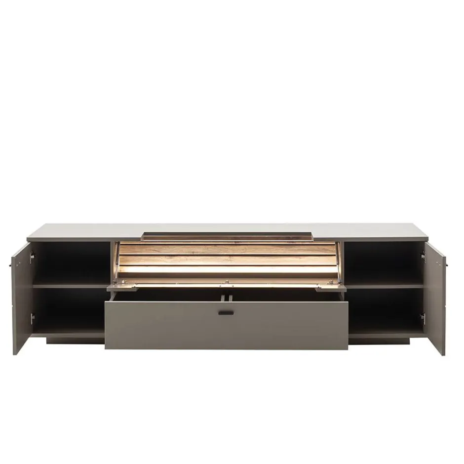 Wohnzimmer Anbauwand in Grau - Teorina (dreiteilig)^Wohnen Discount