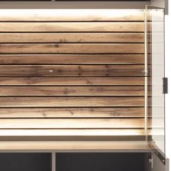 Wohnzimmer Anbauwand in Grau - Teorina (dreiteilig)^Wohnen Discount