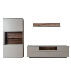 Wohnzimmer Anbauwand in Grau - Teorina (dreiteilig)^Wohnen Discount