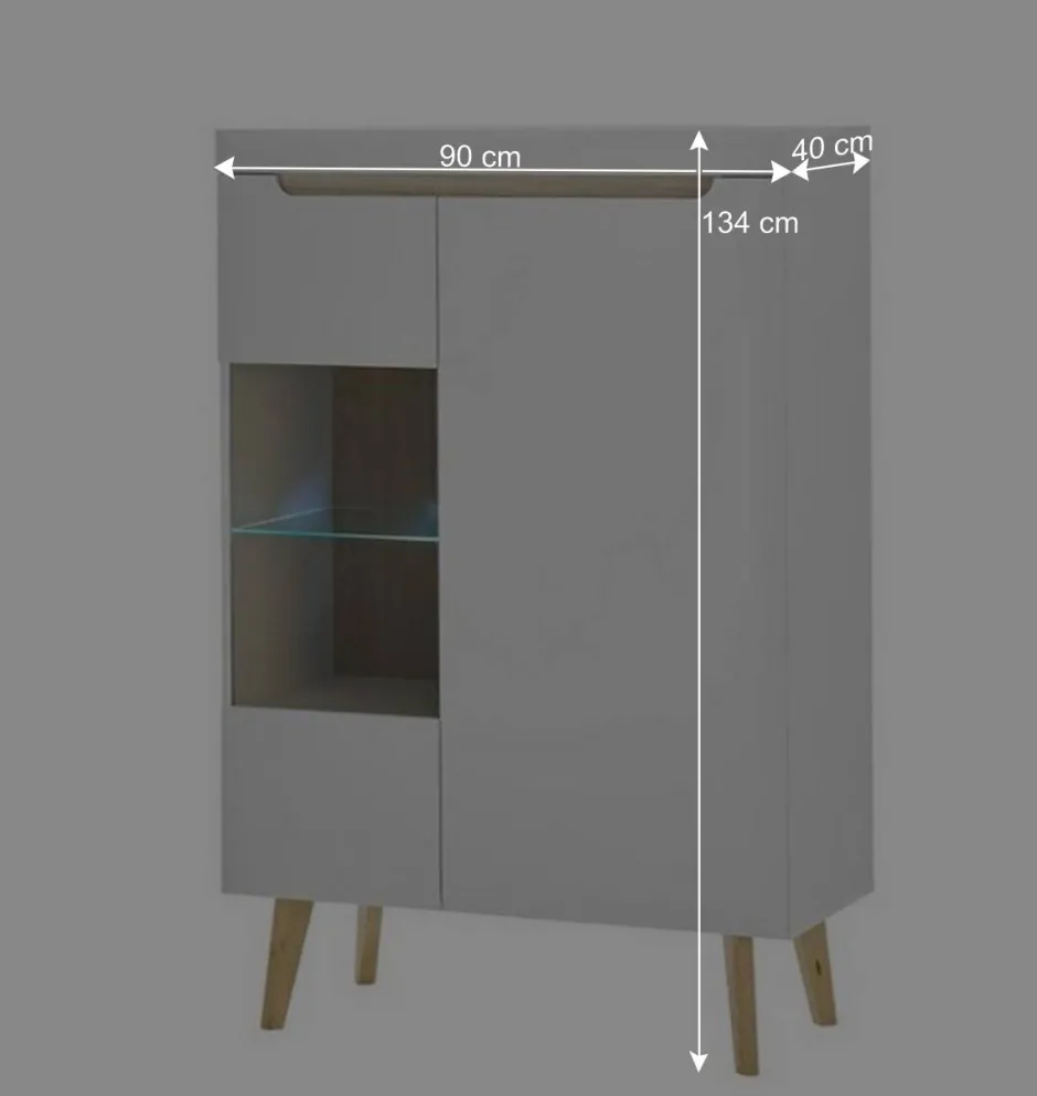 Wohnzimmer Anbauwand Möbel Kombi - Ginko (dreiteilig)^Wohnen