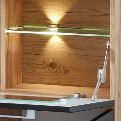 Wohnen Wohnzimmer Barschrank in Schwarz & Wildeiche - Kandu