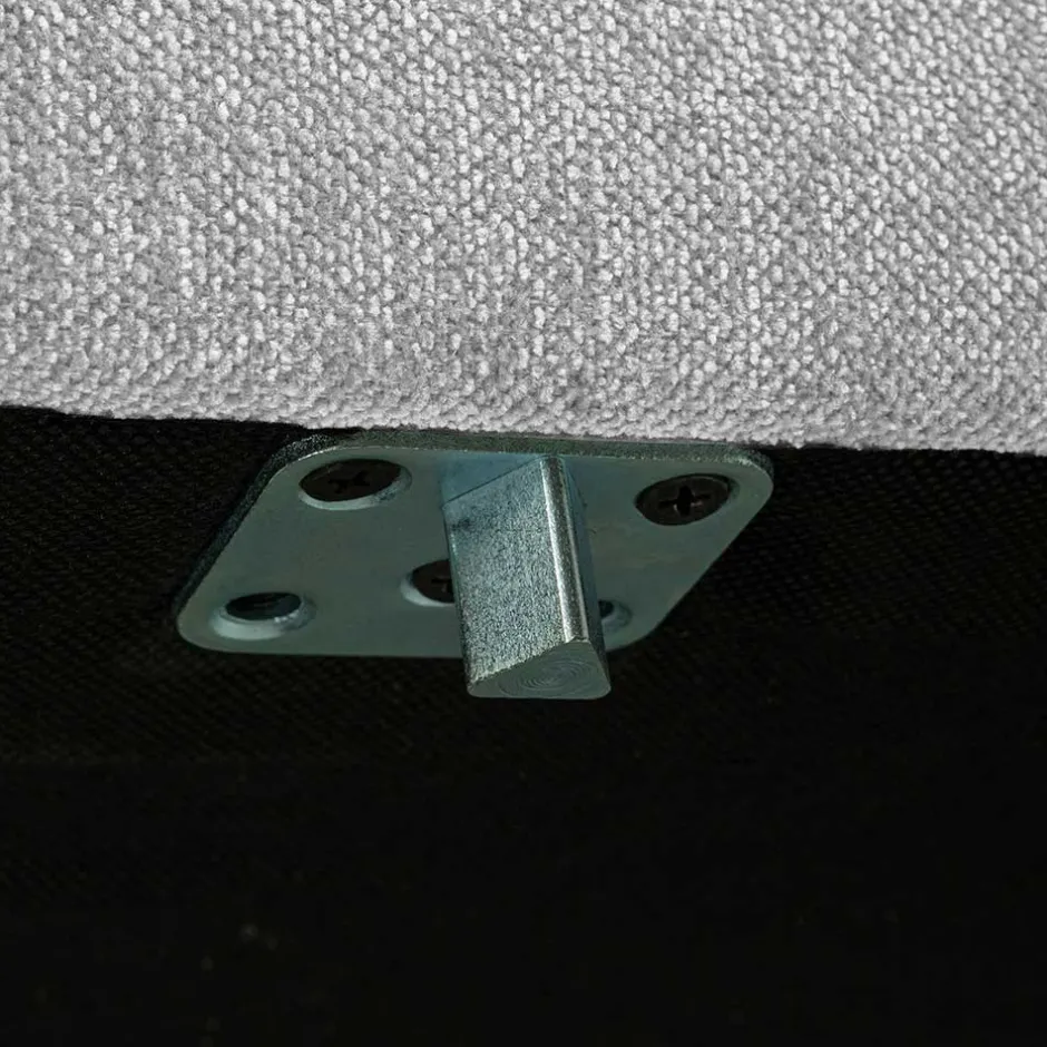 Wohnzimmer Beistellhocker in Hellgrau - Horedion^Wohnen Hot