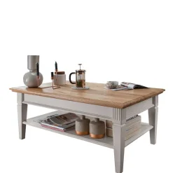 Wohnzimmer Couchtisch in Weiß & Eiche - Henry^Wohnen New