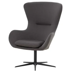 Wohnzimmer Designsessel in Dunkelgrau Stoff - Dessina^Wohnen New