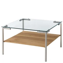 Wohnzimmer Glastisch mit Vierfußgestell - Habic^Wohnen Clearance