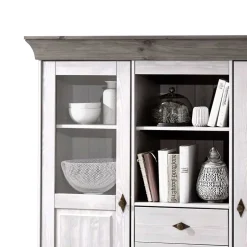 Wohnen Wohnzimmer Highboard Mirandesca in Grau Weiß