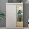 Wohnen Wohnzimmer Highboard mit Glas Einsatz - Lioscas