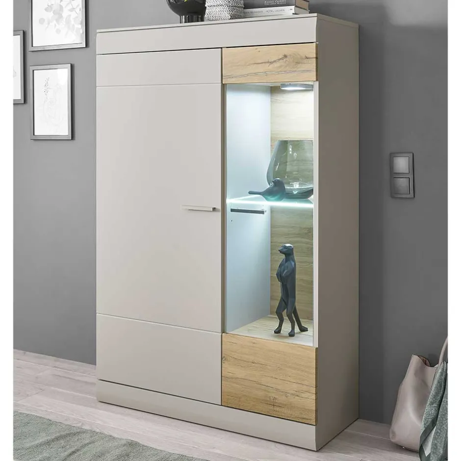 Wohnen Wohnzimmer Highboard mit Glas Einsatz - Lioscas