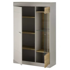 Wohnen Wohnzimmer Highboard mit Glas Einsatz - Lioscas