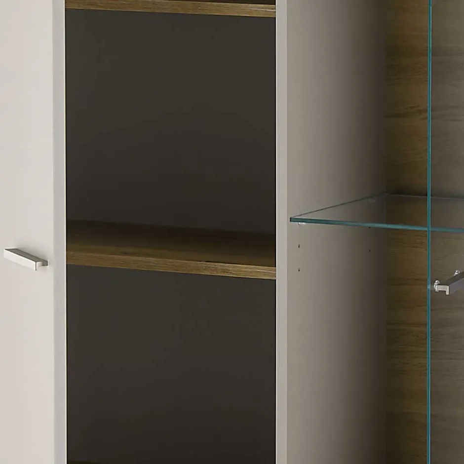 Wohnen Wohnzimmer Highboard mit Glas Einsatz - Lioscas