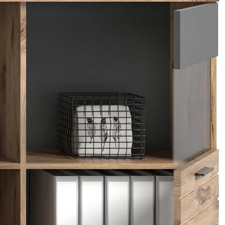 Wohnzimmer Highboard mit Glaseinsätzen - Lucios^Wohnen