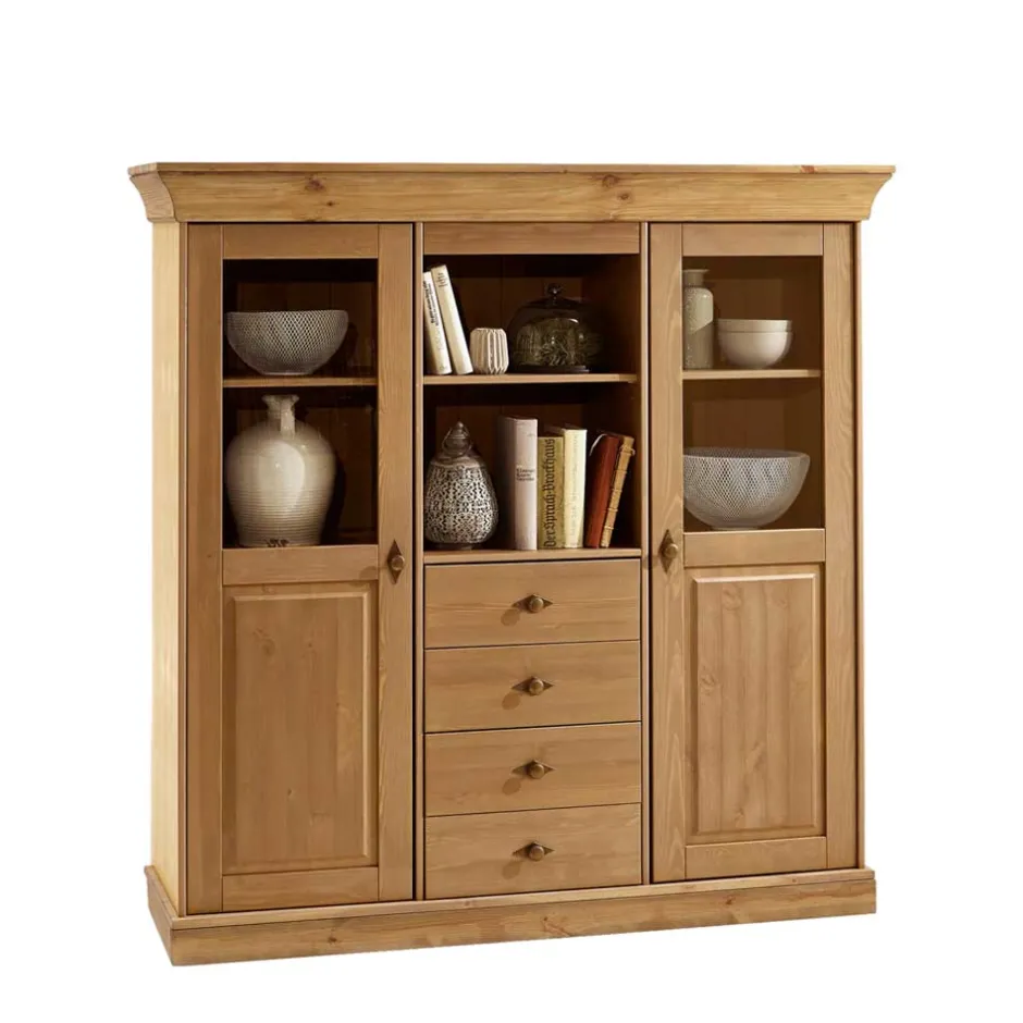 Wohnen Wohnzimmer Highboard Piatra aus Kiefer teilmassiv