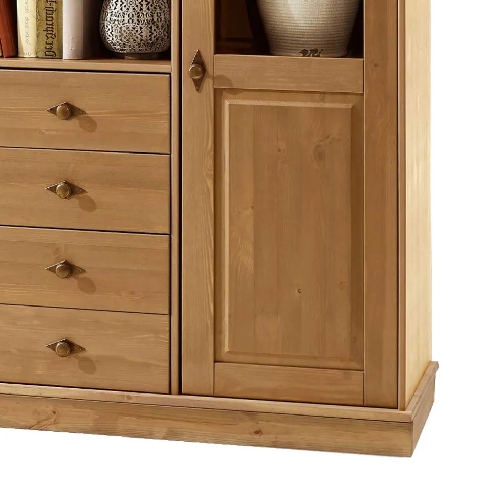 Wohnen Wohnzimmer Highboard Piatra aus Kiefer teilmassiv