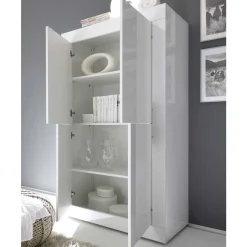 Wohnen Wohnzimmer Highboard Sogno in Hochglanz Weiß