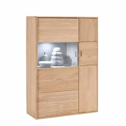 Wohnen Wohnzimmer Highboard Vernella aus Eiche Bianco