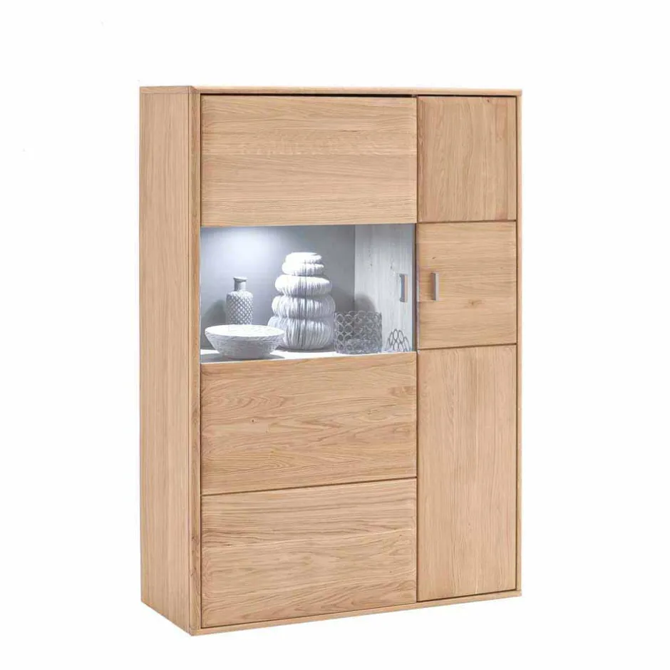 Wohnen Wohnzimmer Highboard Vernella aus Eiche Bianco