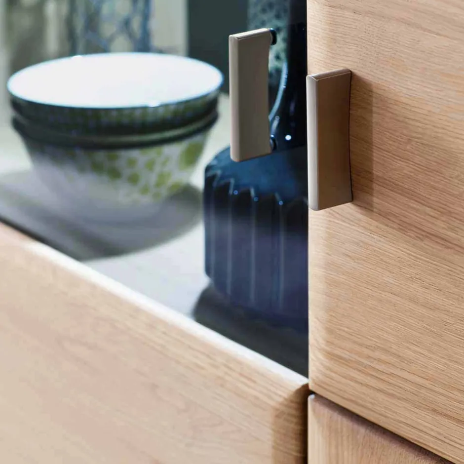 Wohnen Wohnzimmer Highboard Vernella aus Eiche Bianco