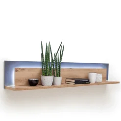 Wohnen Wohnzimmer Hängeboard in Eichefarben & Grau - Vecenda