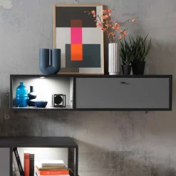 Wohnzimmer Hängeschrank im Querformat 156x34x37 - Ridona^Wohnen Sale