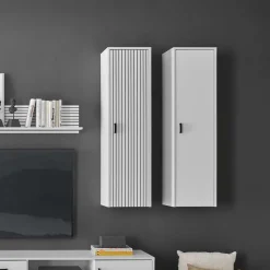 Wohnen Wohnzimmer Hängeschrank in Mattweiß - Dualkos