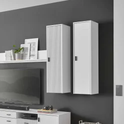 Wohnen Wohnzimmer Hängeschrank in Mattweiß - Dualkos