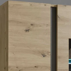 Wohnen Wohnzimmer Hängeschrank mit Glas Einsatz 2-türig - Lairian