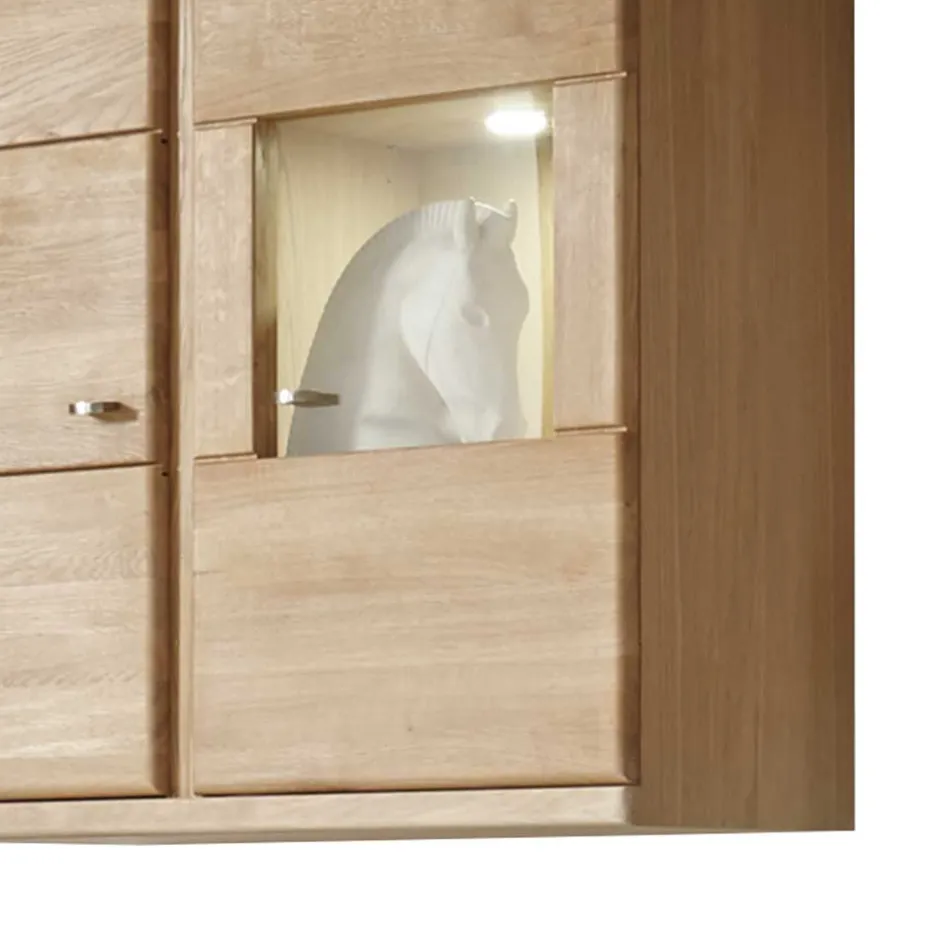 Wohnen Wohnzimmer Hängevitrine Smonia aus Wildeiche Bianco